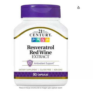 Suplemento Resveratrol  De Extracto De Vino Tinto 90 Capsula