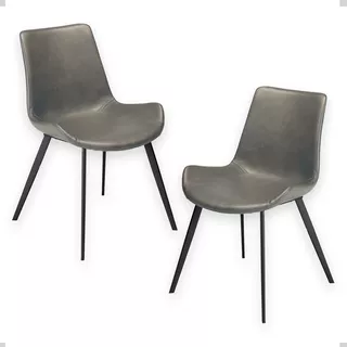 2 Cadeiras Jantar Sala Couro Sintético Estofado Premium 