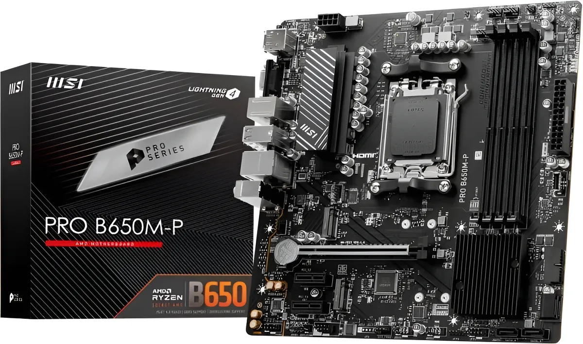 Placa Mãe MSI Pro B650M-P, Chipset AMD B650, DDR5, Socket AMD AM5, m-ATX