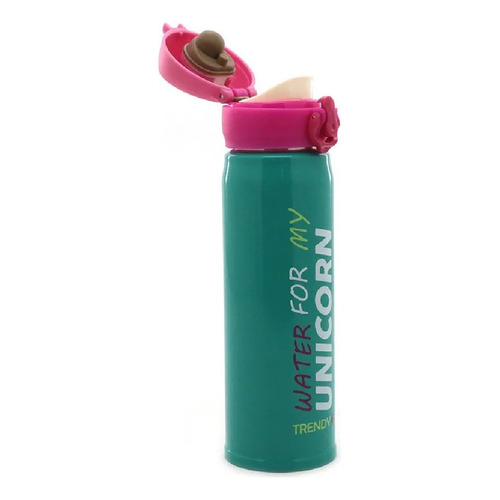 Termo 420 Ml Acero Inoxidable Trendy Color Aqua Color Turquesa