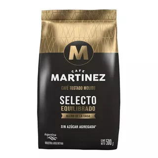 Cafe Martinez Molido Tostado Selecto 500g Sin Azúcar Agregada