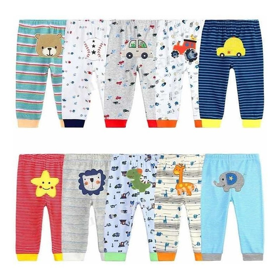 Pantalones Pack Set 5 Calzas De Algodón Bebe (niño) O (niña)