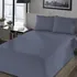 Juego Sábanas 2 Plazas Home Class Lisas 180 Hilos Algodón Color Azul Piedra Diseño De La Tela Liso