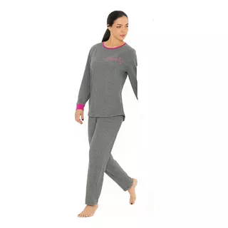 Pijama Piacce Piu Liso Melange Pantalon Y Manga Larga 603