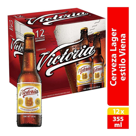 Cerveza Victoria 12 Pack Botellas 355ml