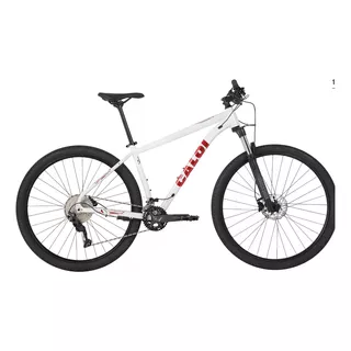 Mountain Bike Caloi Explorer Expert 2023 Aro 29 M 20v Freios De Disco Hidráulico Câmbios Shimano Deore M4100 Y Shimano Deore M5120 Cor Branco/vermelho