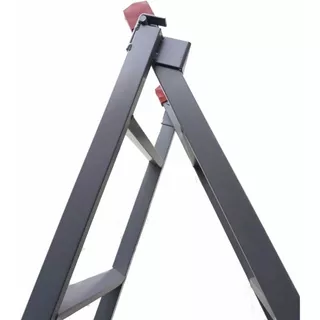 Escada Extensível Aço (ferro) 09x16 Degraus Reforçada 5 Mts Cor Cinza