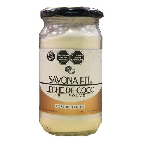 Leche De Coco En Polvo Savona Fit Frasco X150gr