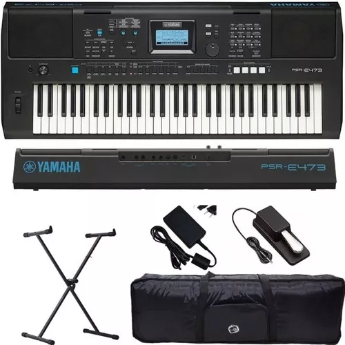 Teclado Iniciante Yamaha PSR-E473 61 Teclas Suporte Partitura