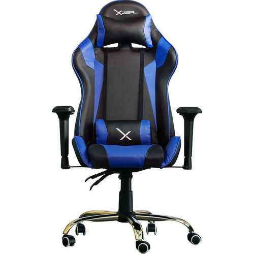 Silla de escritorio Xzeal XZ10 gamer ergonómica  negra y azul