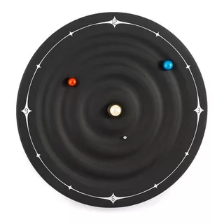 Reloj Magnético, Decorativo De Pared O De Escritorio Galaxia Color De La Estructura Gris Oscuro Color Del Fondo Negro