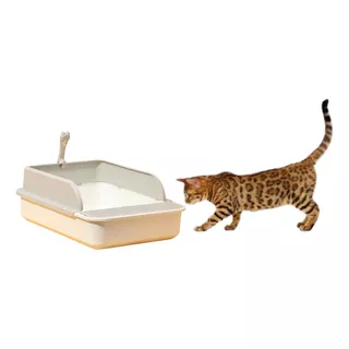 Kit Caixa De Areia Para Gatos E Pazinha Banheiro Grande Gg