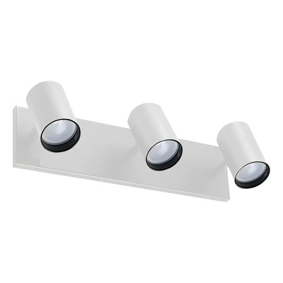 Aplique 3 Luces Blanco Apto Led Gu10 Cabezal 3002 Blanco