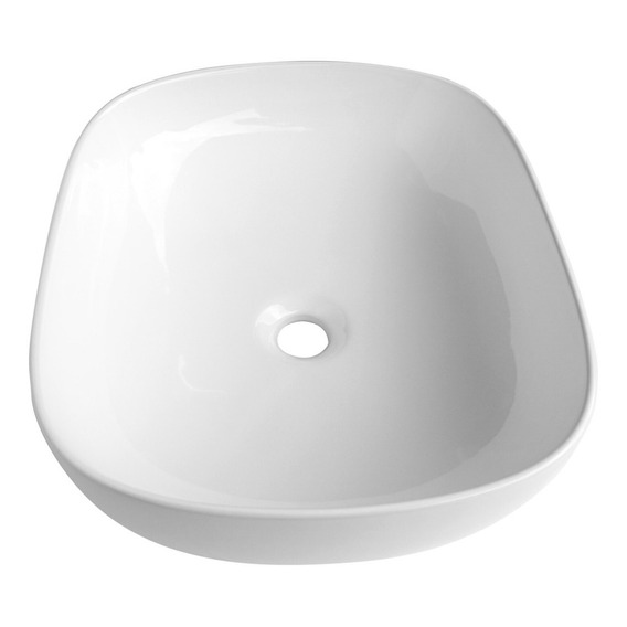 Lux Sany T419 Lavabo Ovalín Cerámico Blanco Sobreponer