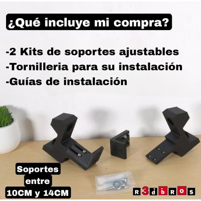 2 Kits De Soporte De Pared Para Barra D Sonido Entre 10y14cm