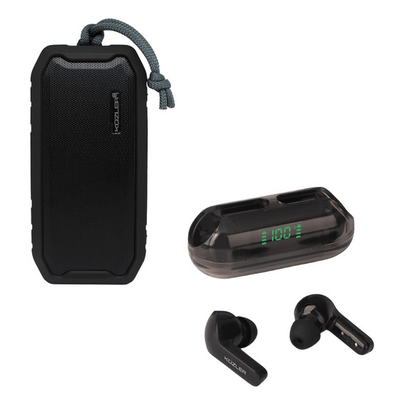Parlante Portatil Bluetooth + Audífonos Inalámbricos Kuzler
