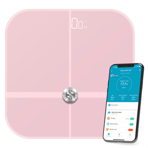 Báscula Inteligente Binden Era Self 18 Mediciones App Binden Color Rosa