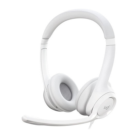 Auricular Headset Logitech H390 Usb Blanco / White Con Micró
