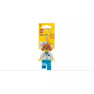 Llavero Con Luz Led Doctora Gafas Lego