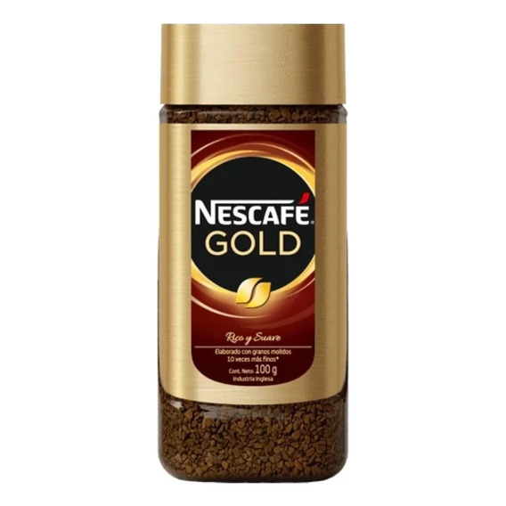 Nescafe gold cafe soluble instantaneo sin azucar frasco 100g