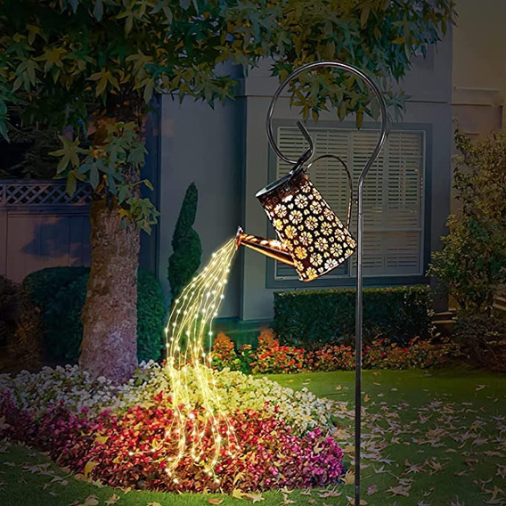 Regadera Solar Con Luces Garden Art, Impermeable