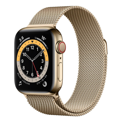 Apple Watch  Series 6 (GPS+Cellular) - Caja de acero inoxidable oro de 40 mm - Correa estilo milanés oro