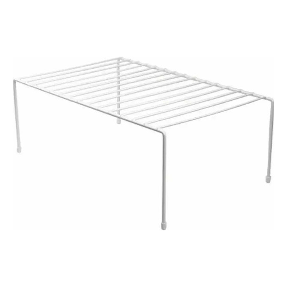 Organizador Alzada Alacena Exahome Metal Estante Reforzado Color Blanco