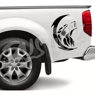 Calco Lobo Aullando Luna Ploteo Tatoo Car Tuning Sticker