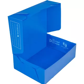 Caja Archivo Plastico Oficio Reforza Azul Pack 10u 1ra Marca