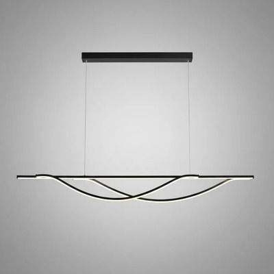 Lampara Colgante Led Dubai Cct Diseño Negro Ldf43040-n Negro