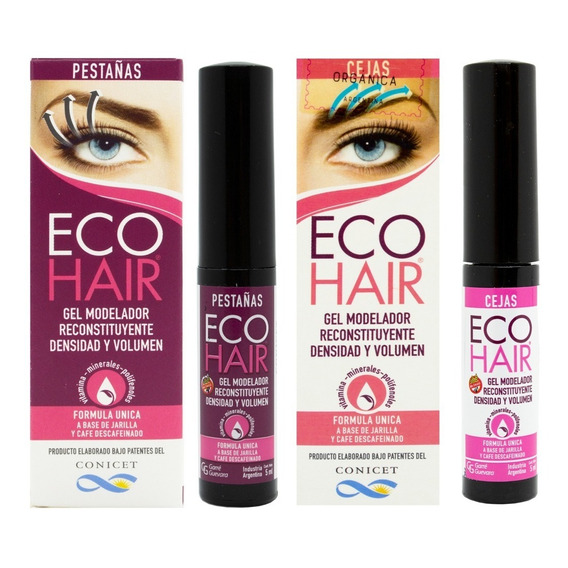 Eco Hair Gel Modelador Reconstituyente Kit Cejas Y Pestañas