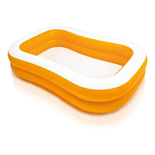 Piscina Inflable Swin Center Rectangular Mandarina Intex Color Naranja Claro