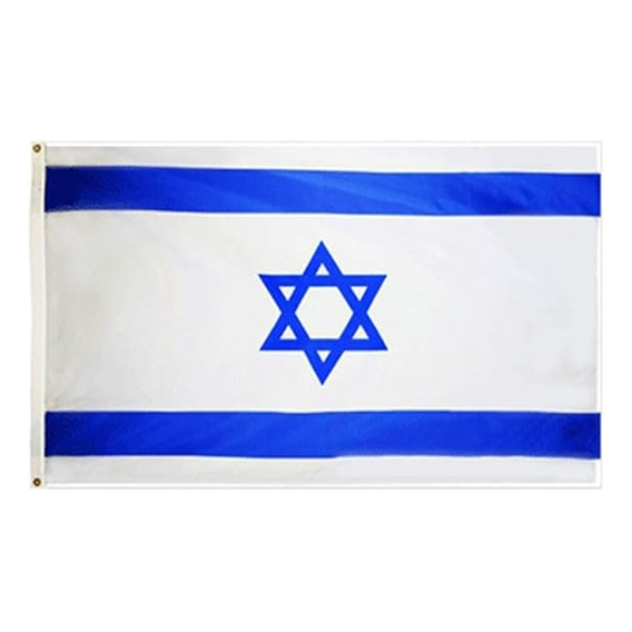 Ojales Metálicos Bandera De Israel 90 X 150 Cm 