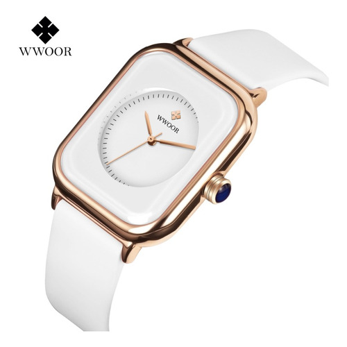 Reloj De Pulsera De Cuarzo Analógico Wwoor Fashion Para Muje