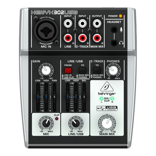 Consola Behringer 302USB Xenyx de mezcla 100V/240V