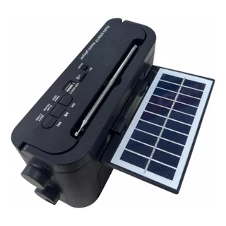 Radio Fm De Emergencia Recargable Con Panel Solar Usb Sd Mp3