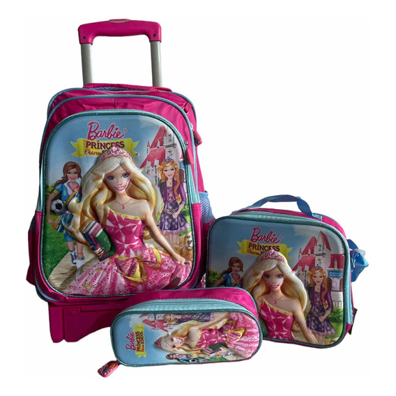 Mochila Combo 3 Piezas De Primaria De Barbie