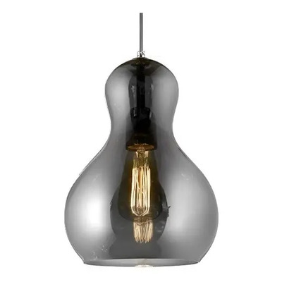 Lampara Colgante Techo Budda Moderna Vidrio Led E27 Interior Gris