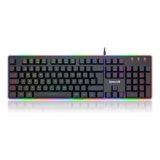 Teclado Semi Mecánico Gamer Redragon Dyaus 2 K509rgb Esp-ing Color Del Teclado Negro Idioma Español Latinoamérica