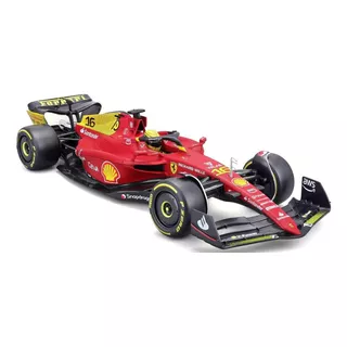 Ferrari F1-75 2022 Charles Leclerc #16 Ed. Esp. Burago 1/18 Cor Vermelha
