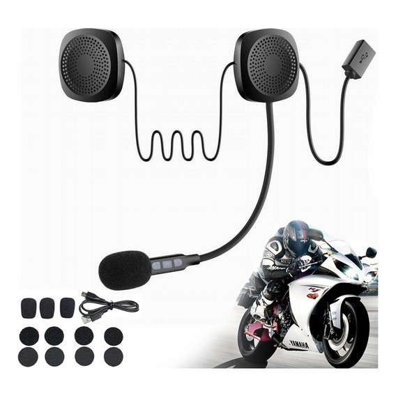 Audífono Bluetooth 4.2 Para Casco De Moto Con Micrófono