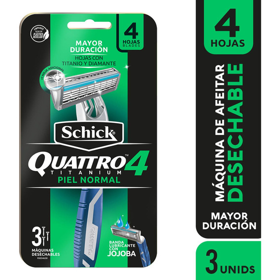 Schick Quattro4 Piel Normal Maquina De Afeitar X3und