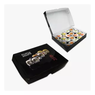 Cajas Para Sushi 12-24 Piezas Pack X 100 Laminado Int Y Ext