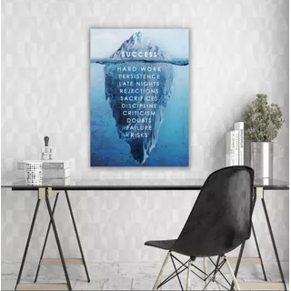 Cuadro Canvas Motivacional Success Iceberg Del Exito Oficina