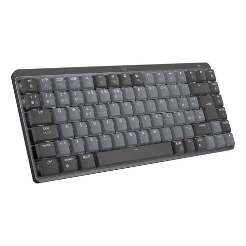 Teclado gamer bluetooth Logitech Master Series MX Mechanical Mini QWERTY español España color grafito con luz blanca