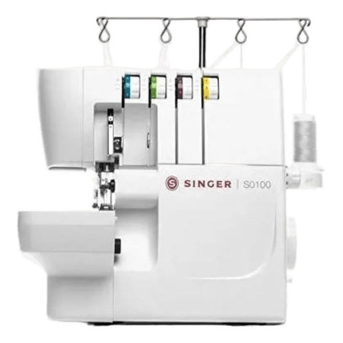 Máquina de coser overlock Singer S0100 blanca 120V