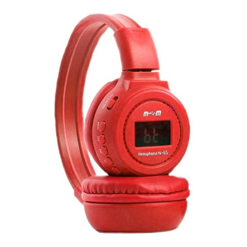 Diadema N65 Bluetooth Color Rojo