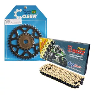 Kit Relação Coser + Corrente Cz Sdzz 520 Zx10 Zx-10r 39x17