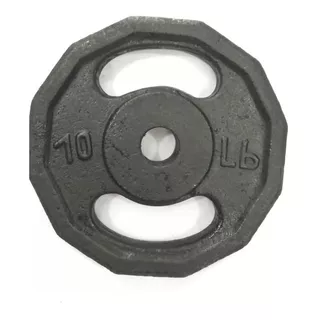 Disco 10lb Hierro Mancuerna Barra Pesa Gym 2.5cm Centro