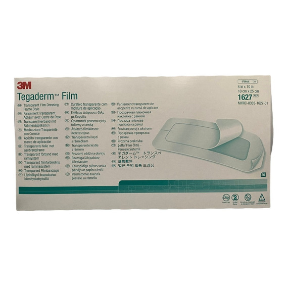  Tegaderm 10x25 Cm C/20 Parches 3m 1627 Film